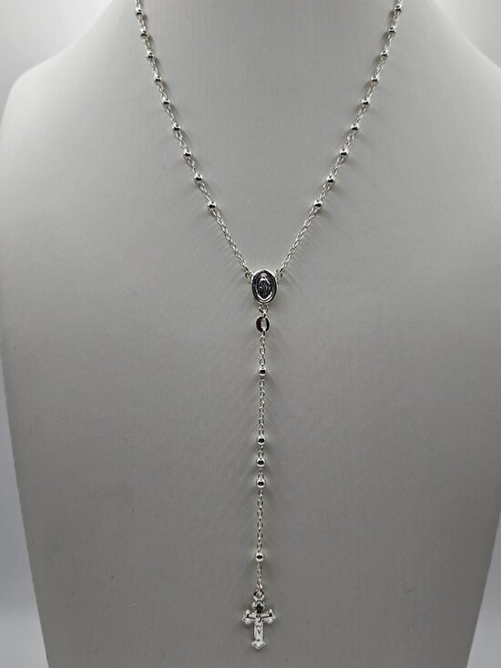 Other - .925 Sterling Silver Italian Rosary Necklace 24in